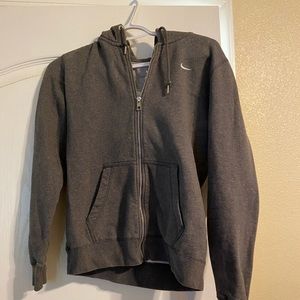 Grey zip up hoodie